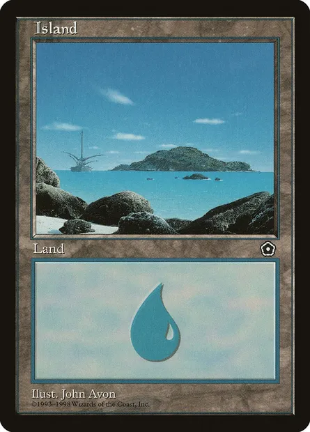 Island, Magic card P02 156 — Portal Second Age set