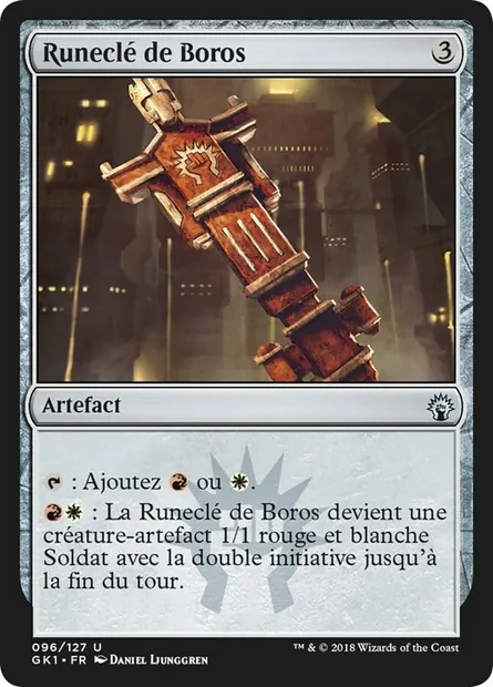 Runeclé de Boros, carte Magic GK1 96 — extension GRN Guild Kit