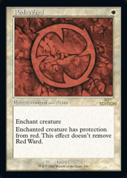 Red Ward, Magic card 30A 330 — 30th Anniversary Edition set