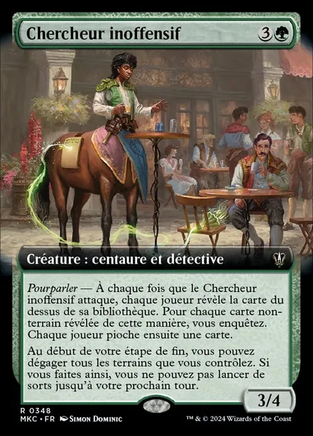 Chercheur inoffensif, carte Magic MKC 348 — extension Murders at Karlov Manor Commander