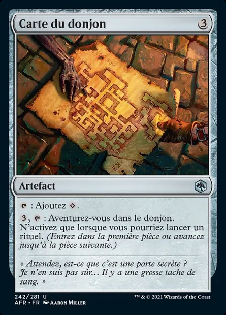 Carte du donjon, carte Magic AFR 242 — extension Forgotten Realms: Aventures dans les Royaumes Oubliés