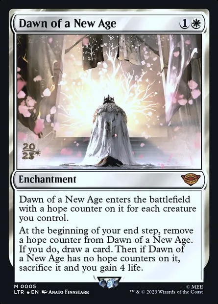 Aube d'un Nouvel Âge, carte Magic PLTR 5s — extension Tales of Middle-earth Promos