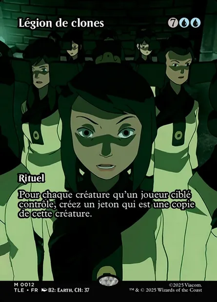 Légion de clones, carte Magic TLE 12 — extension Avatar: The Last Airbender Eternal