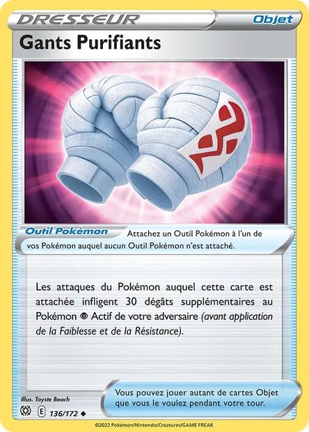Gants Purifiants, carte Pokémon BRS 136 — extension Stars Étincelantes