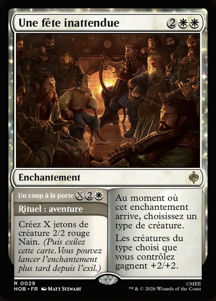 Une fête inattendue // At the Door, carte Magic HOB 29 — extension The Hobbit