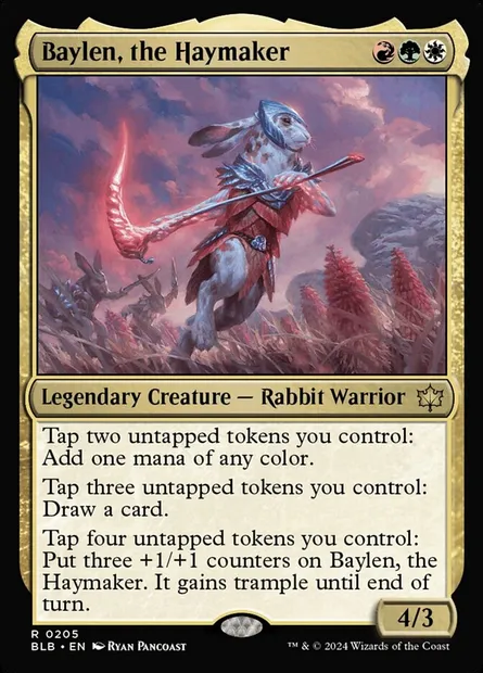 Baylen, the Haymaker, Magic card BLB 205 — Bloomburrow set