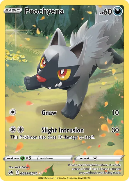 Poochyena, Pokémon card CRZ GG33 — Crown Zenith set
