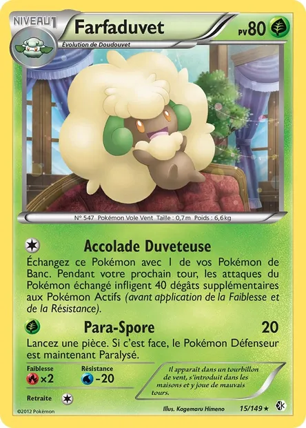 Farfaduvet, carte Pokémon BCR 15 — extension Frontières Franchies