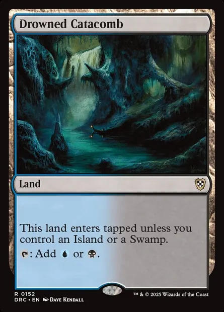 Drowned Catacomb, Magic card DRC 152 — Aetherdrift Commander set