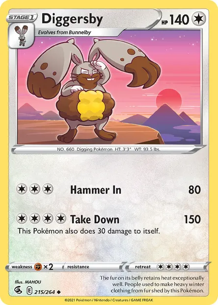 Diggersby, Pokémon card FST 215 — Fusion Strike set