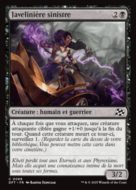 Javelinière sinistre, carte Magic DFT 89 — extension Aetherdrift