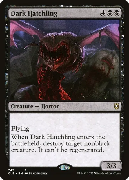 Dark Hatchling, Magic card CLB 747 — Commander Legends: Battle for Baldur's Gate set