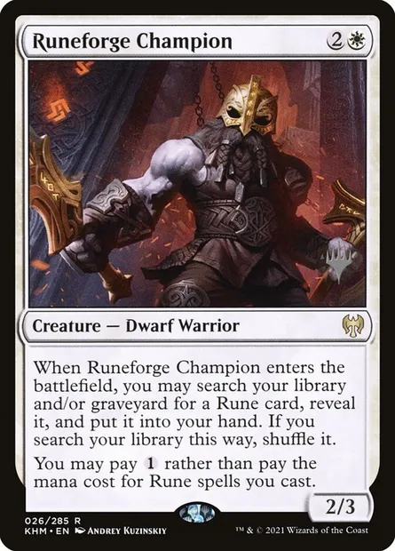 Runeforge Champion, Magic card PKHM 26p — Kaldheim Promos set