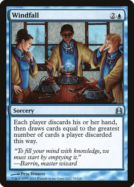 Windfall, Magic card CMD 70 — Commander 2011 set
