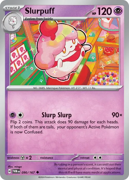 Slurpuff, Pokémon card TWM 090 — Twilight Masquerade set