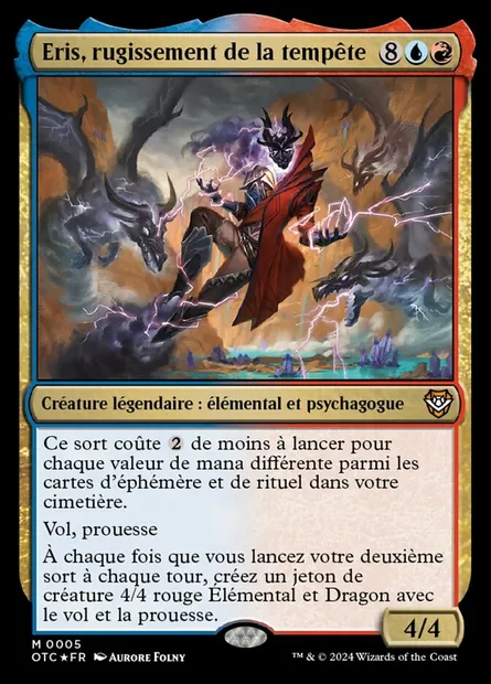 Eris, rugissement de la tempête, carte Magic OTC 5 — extension Outlaws of Thunder Junction Commander