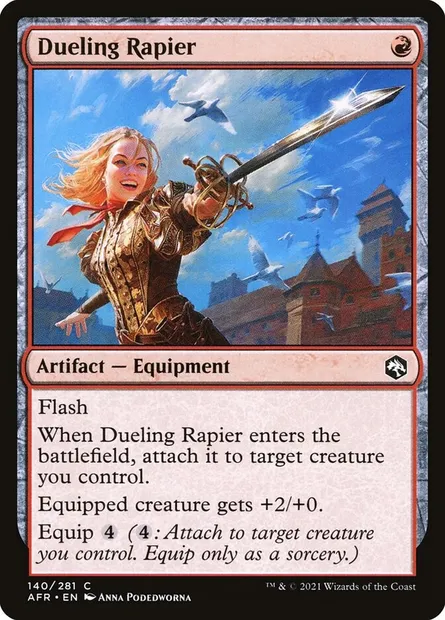 Dueling Rapier, Magic card AFR 140 — Adventures in the Forgotten Realms set