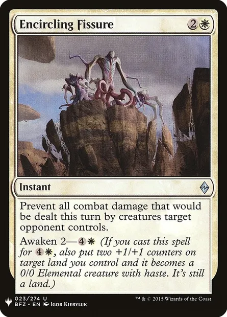 Fissure encercleuse, carte Magic PLST BFZ-23 — extension The List