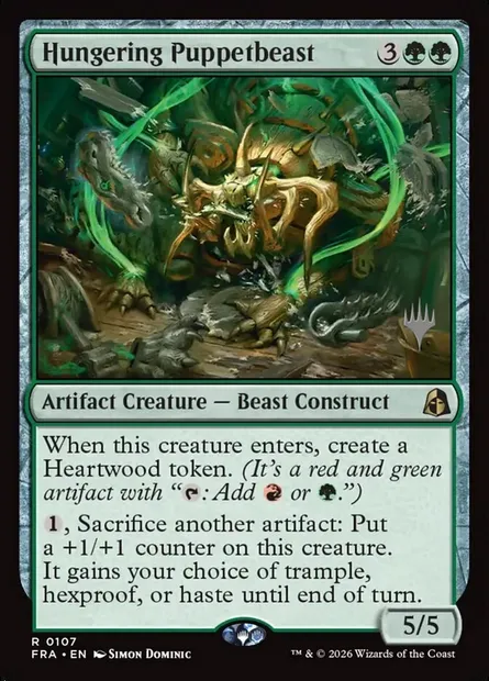 Pantebête affamée, carte Magic PFRA 107p — extension Reality Fracture Promos