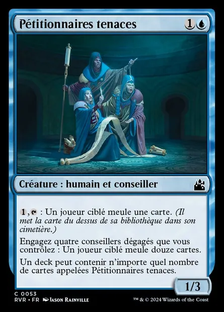 Pétitionnaires tenaces, carte Magic RVR 53 — extension Ravnica Remastered