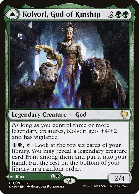 Kolvori, God of Kinship // The Ringhart Crest, Magic card KHM 181 — Kaldheim set
