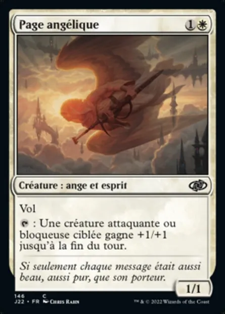 Page angélique, carte Magic J22 146 — extension Jumpstart 2022