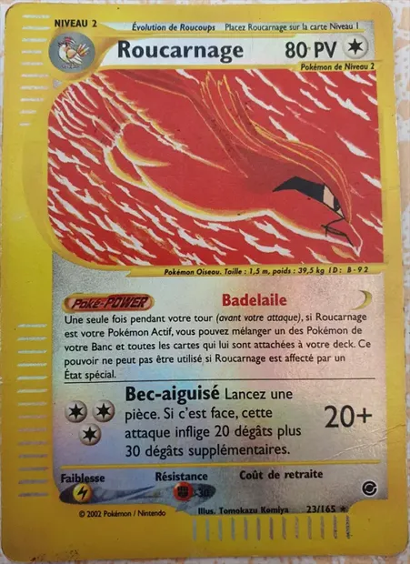 Roucarnage, carte Pokémon EX 23 — extension Expedition