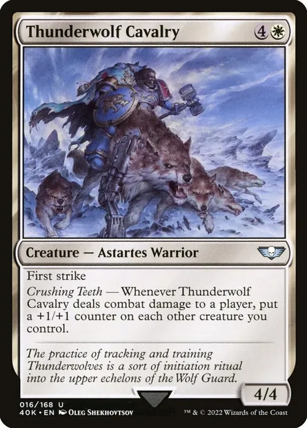 Thunderwolf Cavalry, Magic card 40K 16 — Warhammer 40,000 Commander set