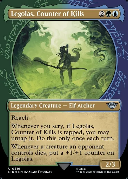 Legolas, compteur de morts, carte Magic LTR 816 — extension Le Seigneur des Anneaux : chroniques de la Terre du Milieu