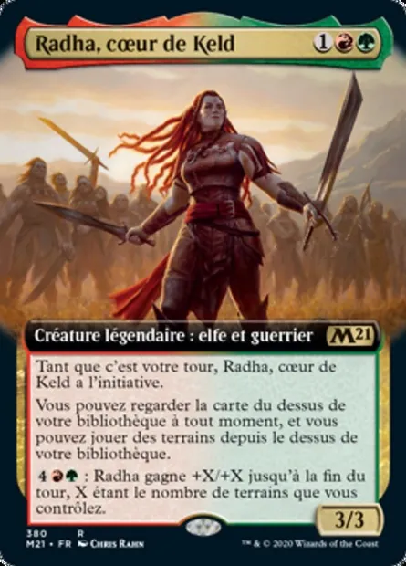 Radha, cœur de Keld, carte Magic M21 380 — extension Core Set 2021