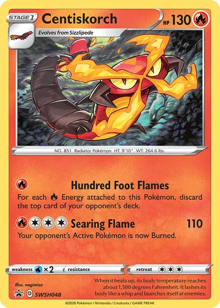 Centiskorch, Pokémon card SWSH 048 — SWSH Black Star Promos set