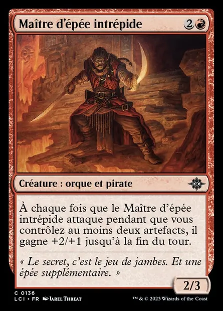 Maître d'épée intrépide, carte Magic LCI 136 — extension The Lost Caverns of Ixalan