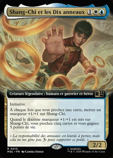 Shang-Chi et les Dix anneaux, carte Magic MSC 415 — extension Marvel Super Heroes Commander
