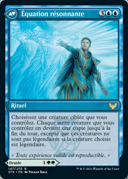 Pugiliste amplificateur // Équation résonnante, carte Magic STX 147 — extension Strixhaven: l'Académie des Mages