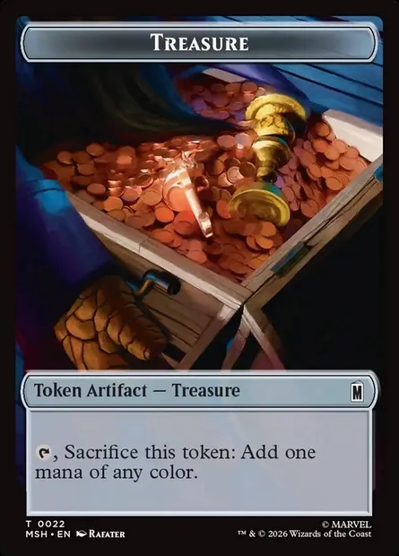Treasure, Magic card TMSH 22 — Marvel Super Heroes Tokens set