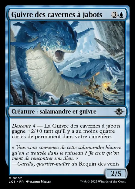 Guivre des cavernes à jabots, carte Magic LCI 57 — extension The Lost Caverns of Ixalan