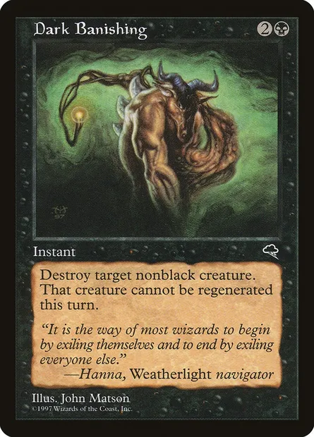 Dark Banishing, Magic card TMP 117 — Tempest set