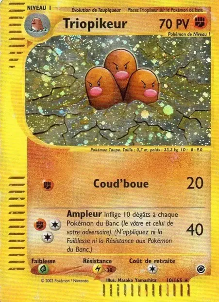 Triopikeur, carte Pokémon EX 10 — extension Expedition