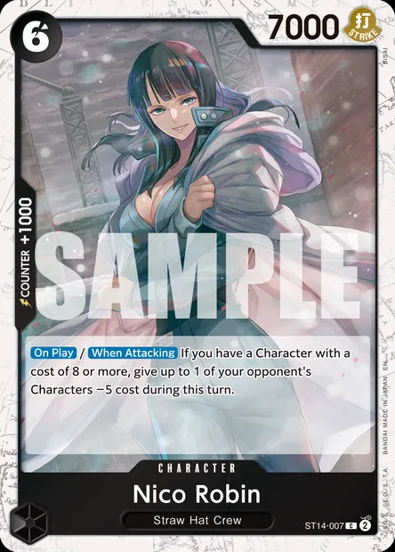 Nico Robin, One Piece card ST14-007 — 3D2Y set