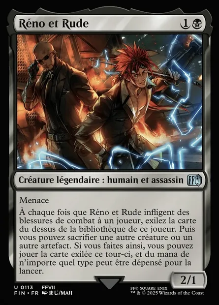 Réno et Rude, carte Magic FIN 113 — extension Final Fantasy
