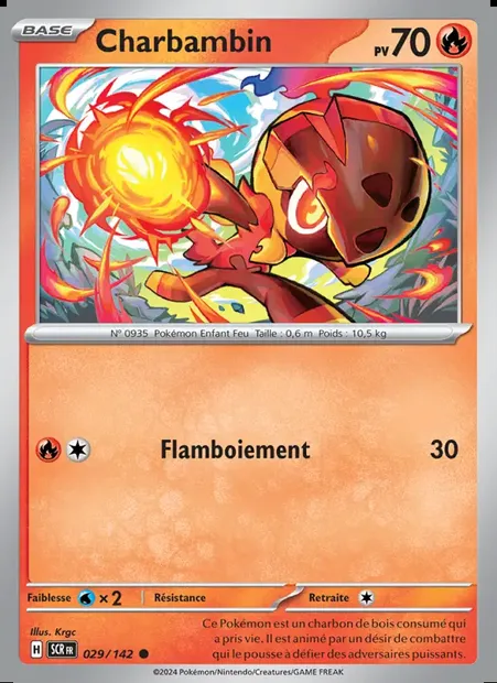 Charbambin, carte Pokémon SCR 029 — extension Couronne Stellaire