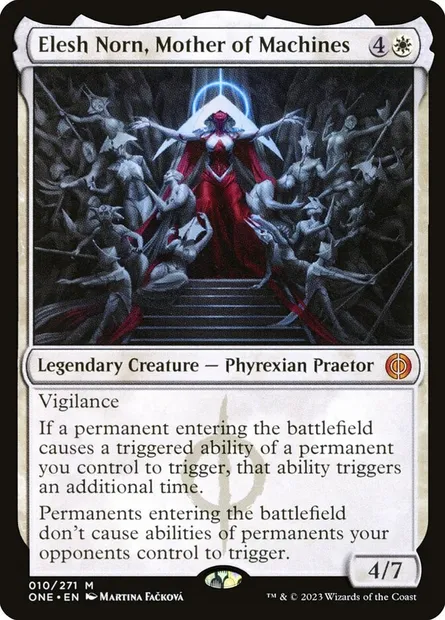 Elesh Norn, Mother of Machines, Magic card ONE 10 — Phyrexia: All Will Be One set
