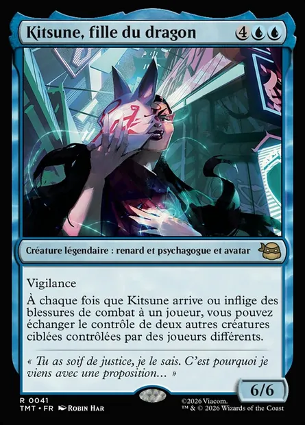 Kitsune, fille du dragon, carte Magic TMT 41 — extension Teenage Mutant Ninja Turtles