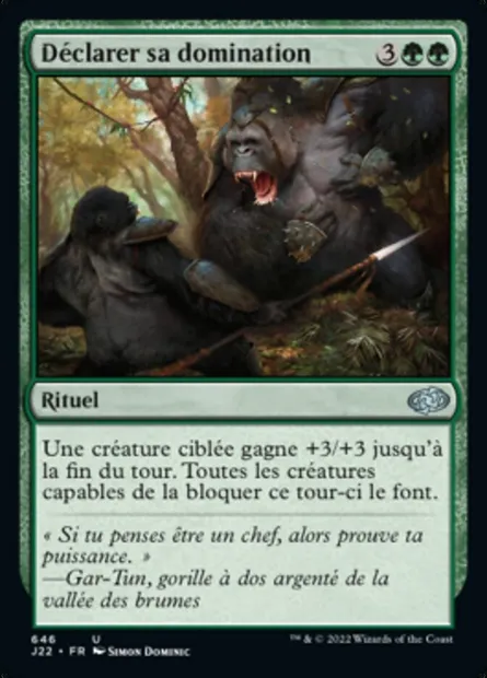 Déclarer sa domination, carte Magic J22 646 — extension Jumpstart 2022