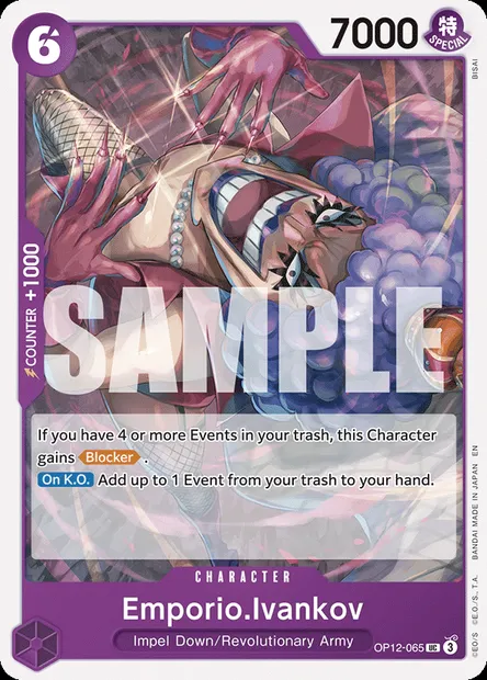 Emporio.Ivankov, One Piece card OP12-065 — LEGACY OF THE MASTER set