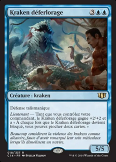 Kraken déferlorage, carte Magic C14 18 — extension Commander 2014