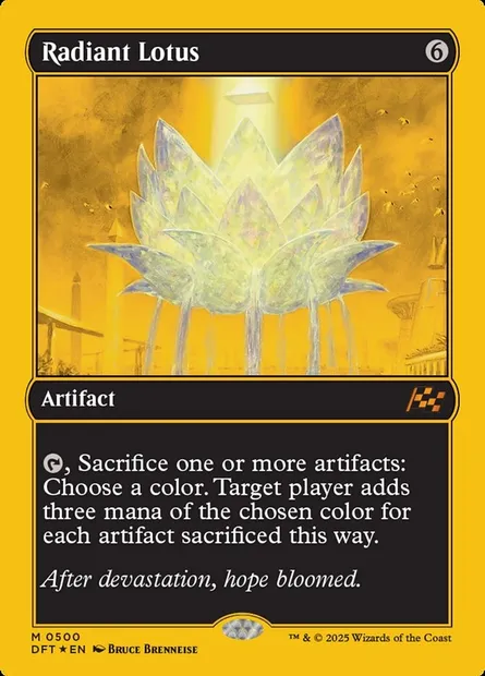 Radiant Lotus, Magic card DFT 500 — Aetherdrift set