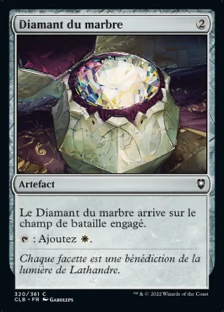 Diamant du marbre, carte Magic CLB 320 — extension Commander Légendes : la bataille de la Porte de Baldur