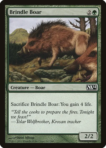 Brindle Boar, Magic card M14 167 — Magic 2014 set