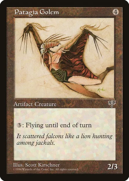 Patagia Golem, Magic card MIR 313 — Mirage set